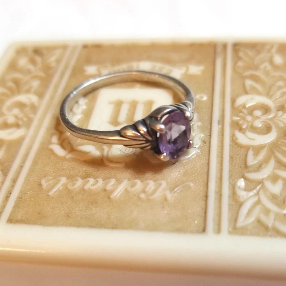 KABANA VTG Designer signed Amethyst Sterling Silver Ring - Picture 6 of 8